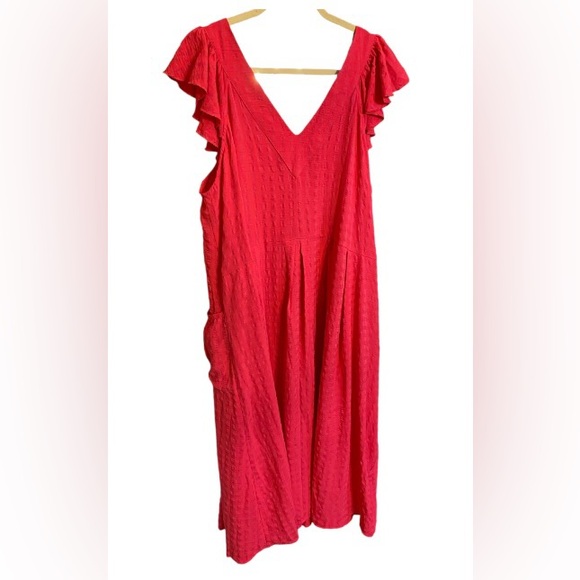 GiGiO Sleeveless Dress Fuschia Side pockets Side 1XL - Picture 2 of 8